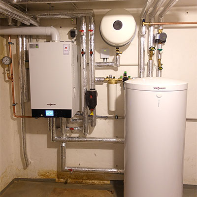 Vitodens 200-W mit Wassererwärmer Vitocell - Viessmann
